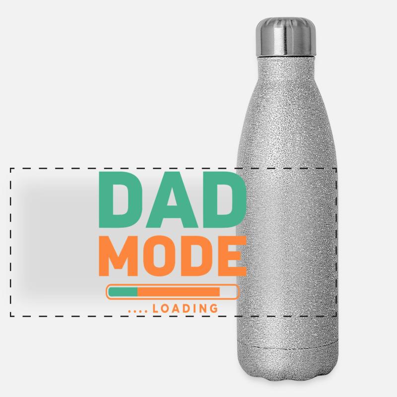 Dad Mode Loading für stolze werdende Väter Panorama Glitzer Isolierflasche 500 ml