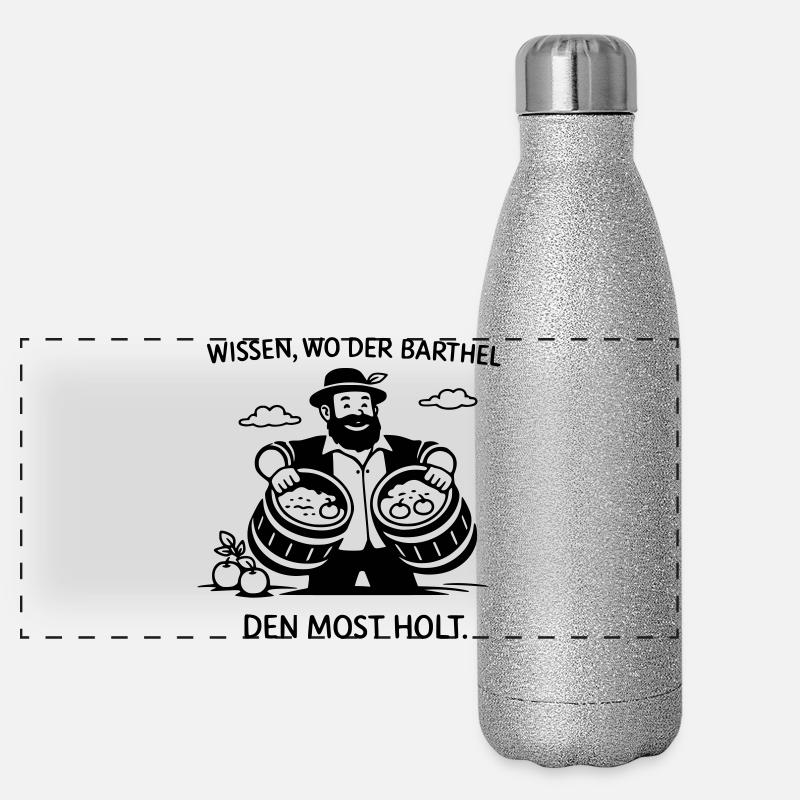 Savoir d’où vient Barthel le doit - Gourde isotherme panoramique pailletée 500 ml - paillettes argentées