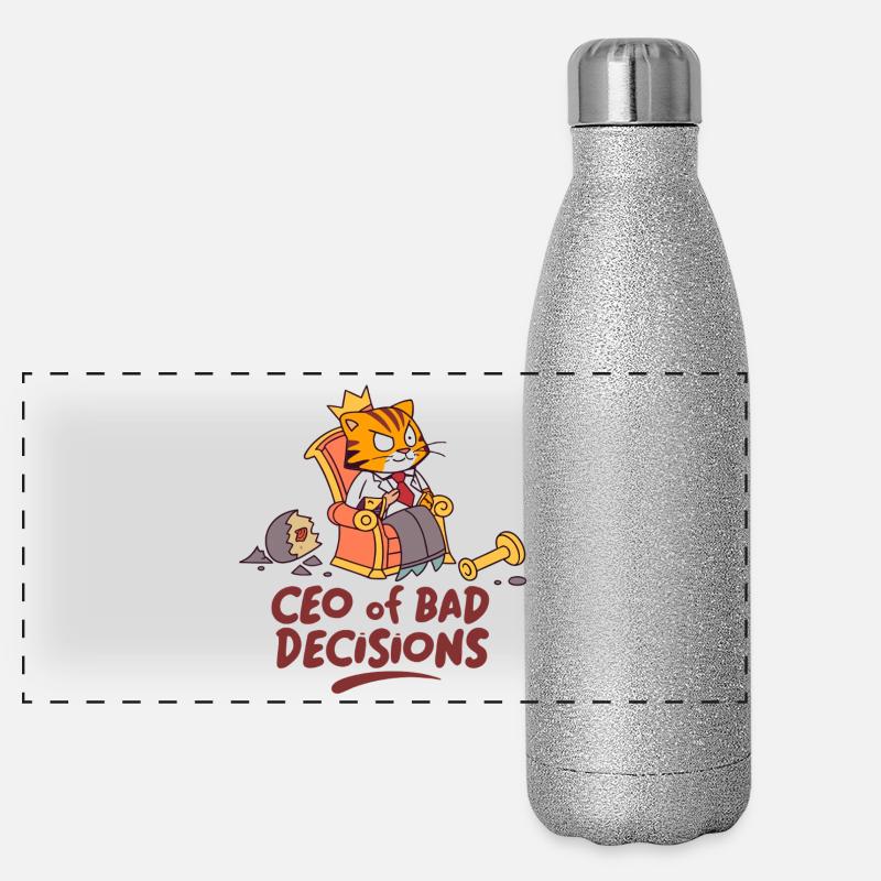 PDG de Cat : PDG de Bad Decisions Gourde isotherme panoramique pailletée 500 ml