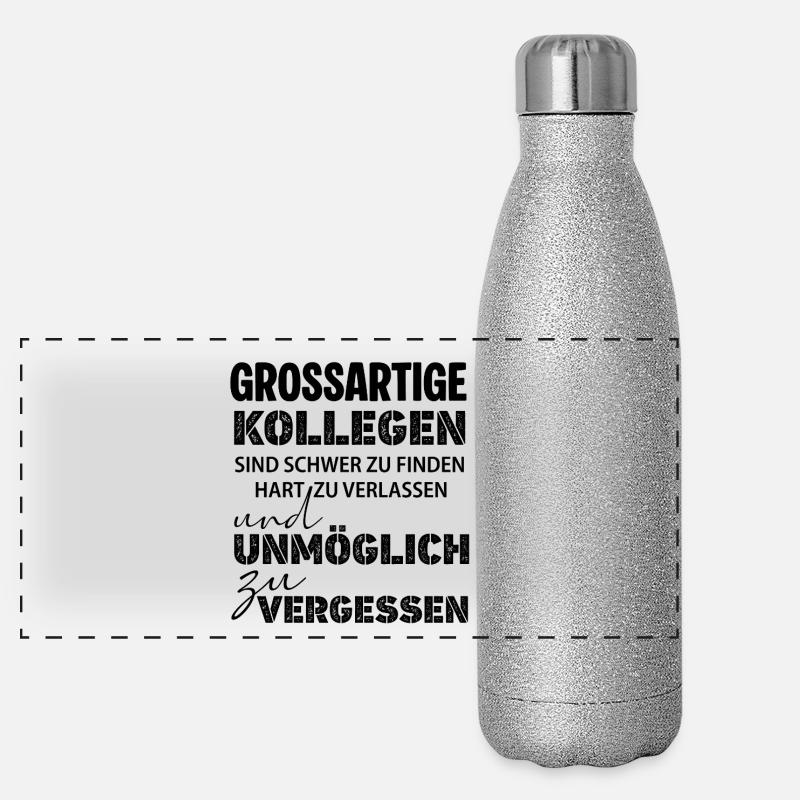 Bons collègues, difficile à trouver un emploi, adieu Gourde isotherme panoramique pailletée 500 ml