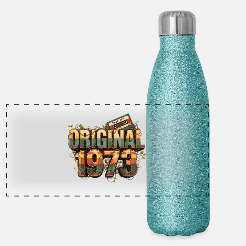 Rétro original de 1973 Gourde isotherme panoramique pailletée 500 ml