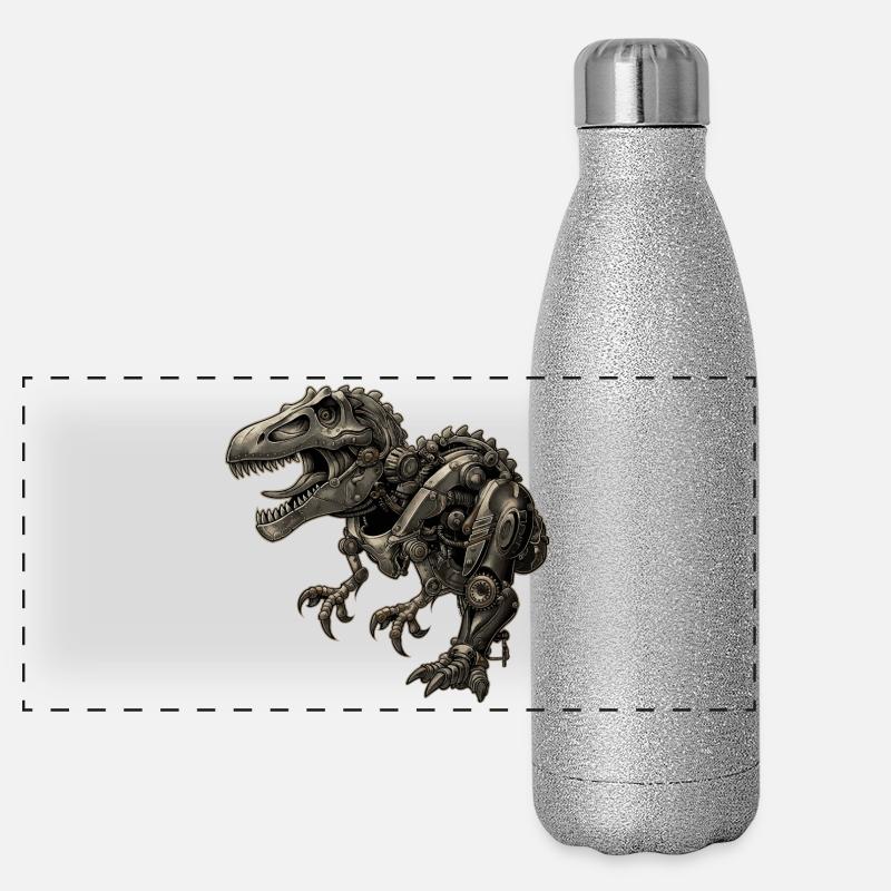 Dinosaure mécanique – robot T-Rex Gourde isotherme panoramique pailletée 500 ml