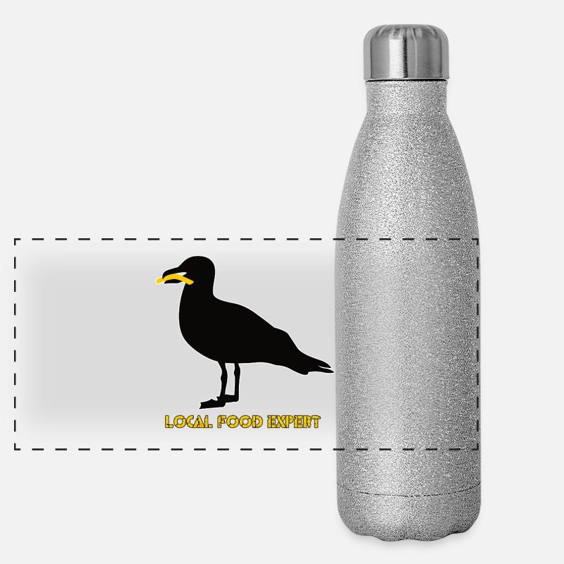 Expert alimentaire local - Noir Gourde isotherme panoramique pailletée 500 ml