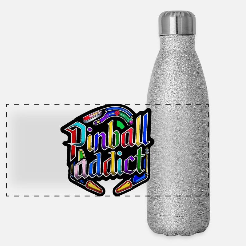 Accro au flipper Gourde isotherme panoramique pailletée 500 ml