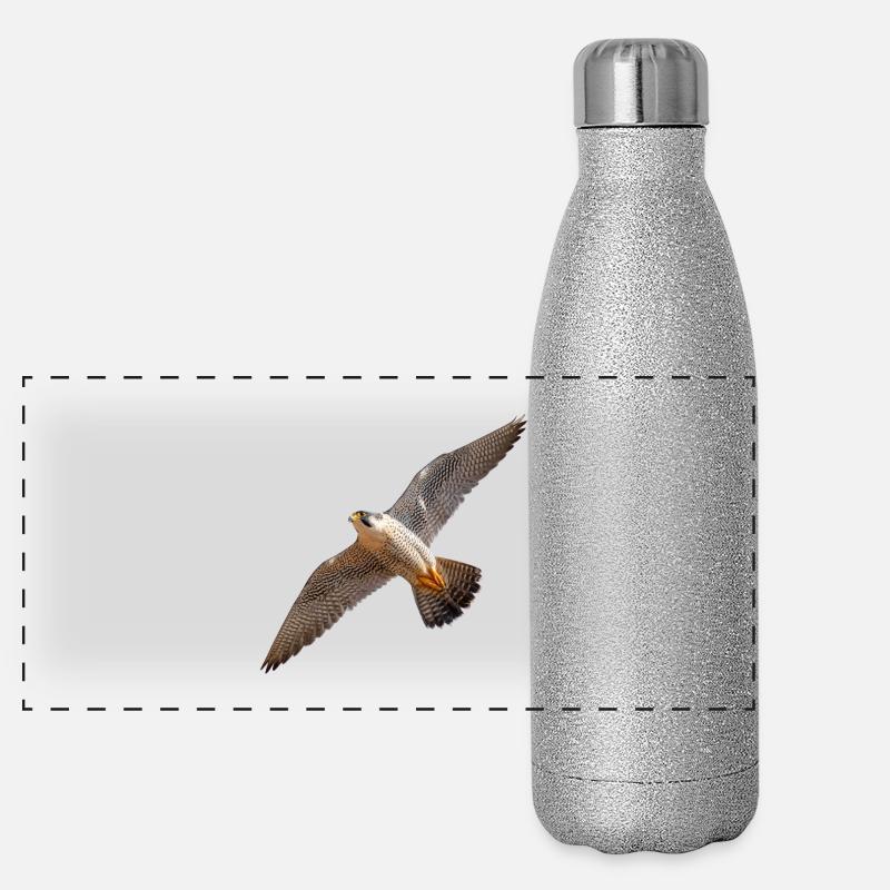 Faucon pèlerin en vol plané – puissance et précision Gourde isotherme panoramique pailletée 500 ml