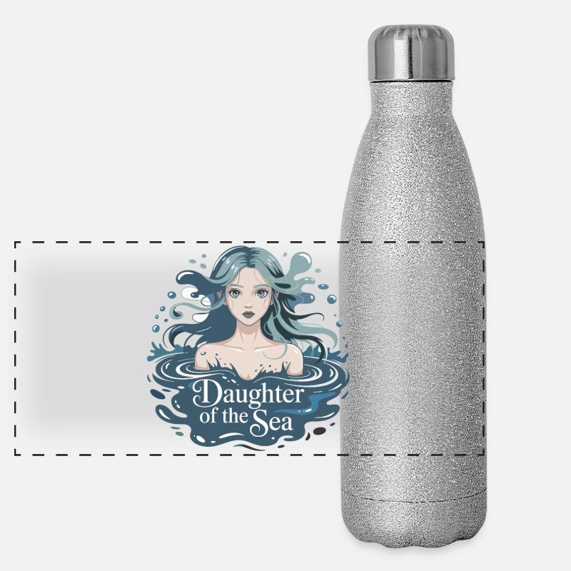 Fille de la Mer Gourde isotherme panoramique pailletée 500 ml