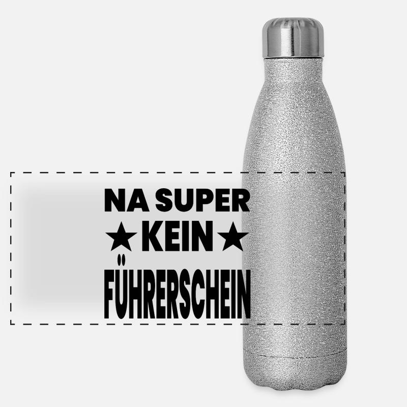 Führerschein Panorama Glitzer Isolierflasche 500 ml