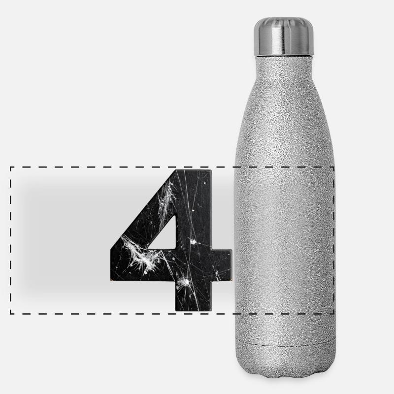 Black four-scratch pattern Panoramic Glitter Thermal Bottle 500 ml