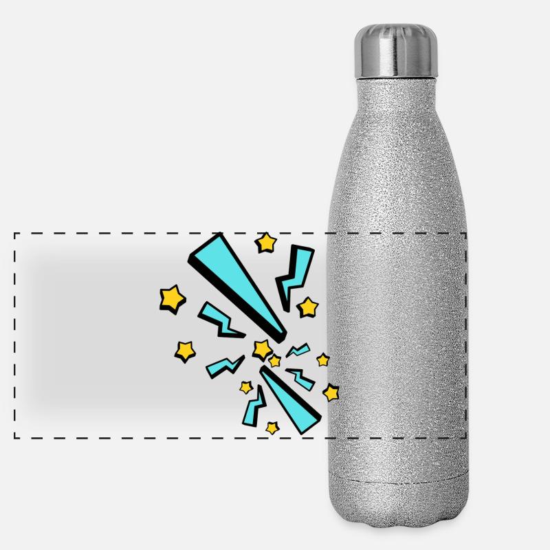 Blitz Panorama Glitzer Isolierflasche 500 ml