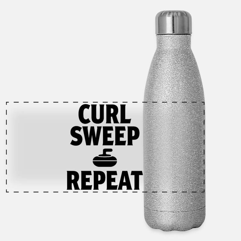 Curl Sweep Repeat Curling Sport Eissport Panoramic Glitter Thermal Bottle 500 ml