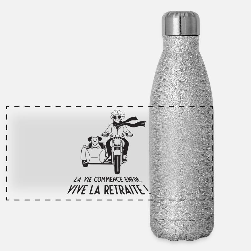 La Vie Commence Enfin Gourde isotherme panoramique pailletée 500 ml