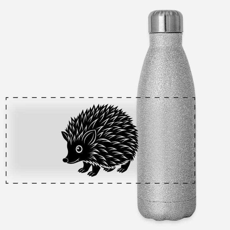 Hérisson Gourde isotherme panoramique pailletée 500 ml