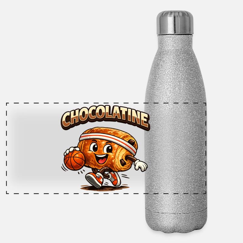 Chocolatine-Korb Panorama Glitzer Isolierflasche 500 ml