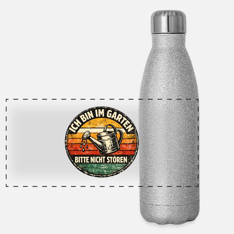 Gartenruhe Bitte Nicht Stören Panorama Glitzer Isolierflasche 500 ml