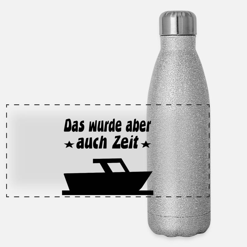Motorboot Panorama Glitzer Isolierflasche 500 ml