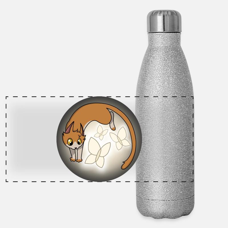 Schnurrhaare des Lichts Panorama Glitzer Isolierflasche 500 ml