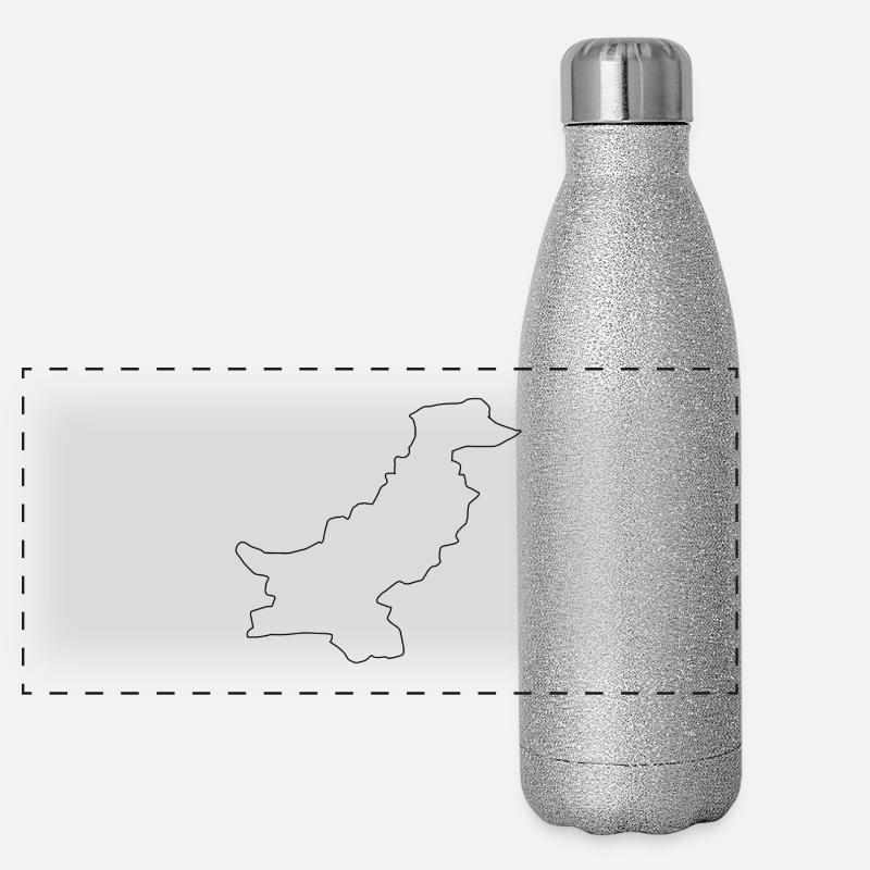 Pakistan map Panoramic Glitter Thermal Bottle 500 ml