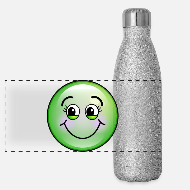 Cute Green Bubble Panoramic Glitter Thermal Bottle 500 ml