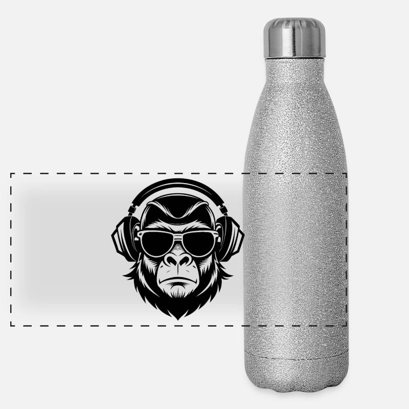DJ Gorilla Panorama Glitzer Isolierflasche 500 ml