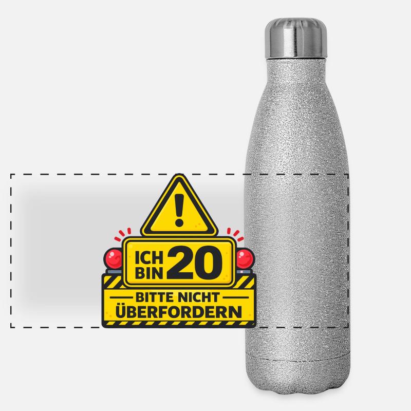 20e anniversaire Gourde isotherme panoramique pailletée 500 ml