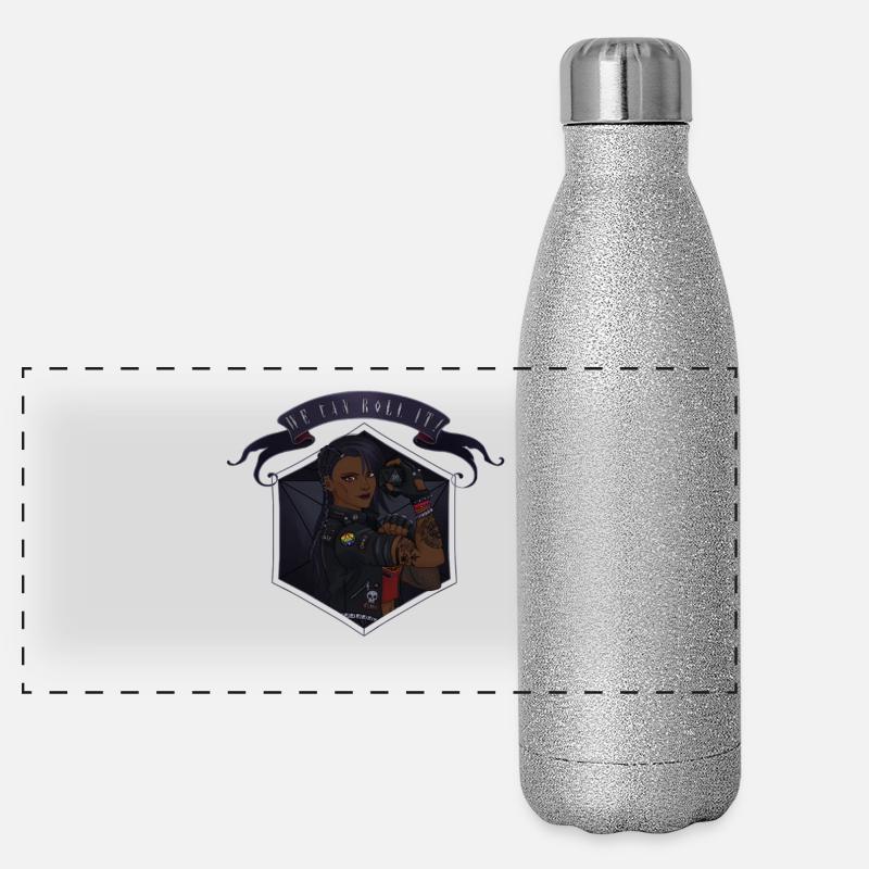 We can roll it ! Black Gourde isotherme panoramique pailletée 500 ml