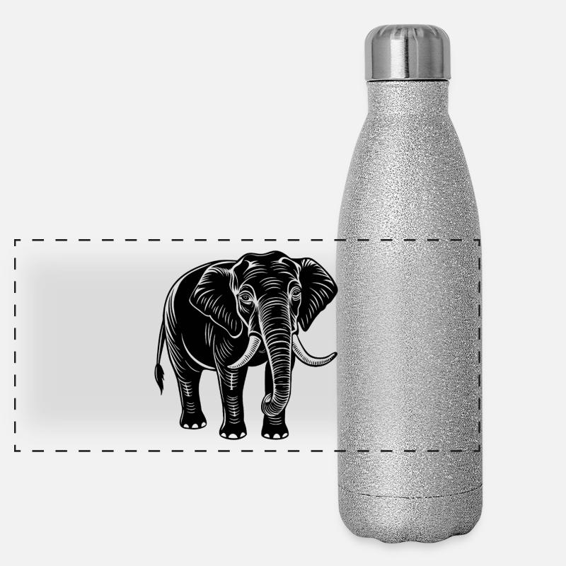 Éléphant Gourde isotherme panoramique pailletée 500 ml