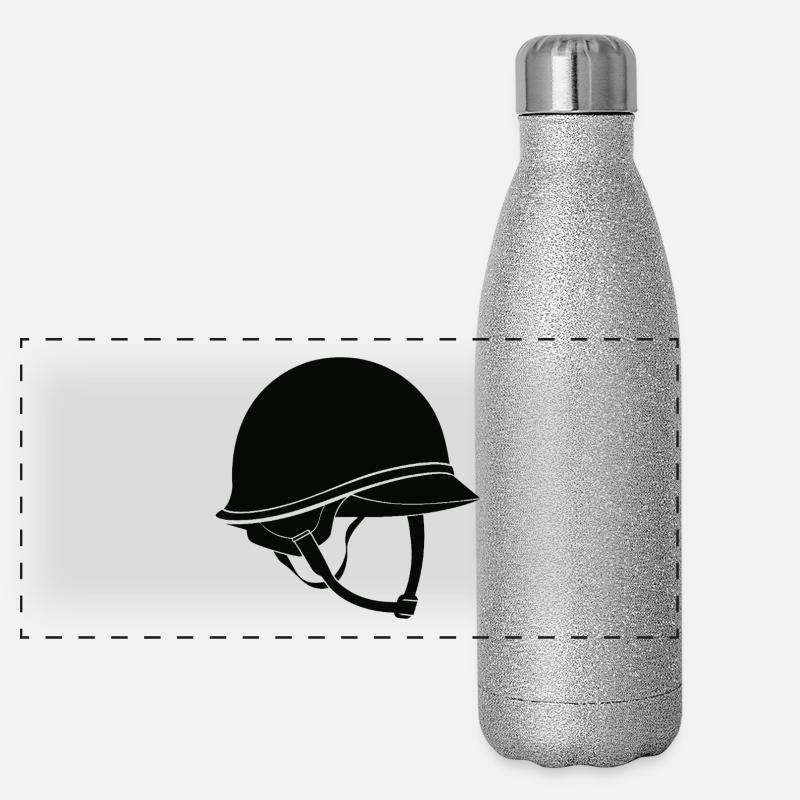 Armeehelm Panorama Glitzer Isolierflasche 500 ml