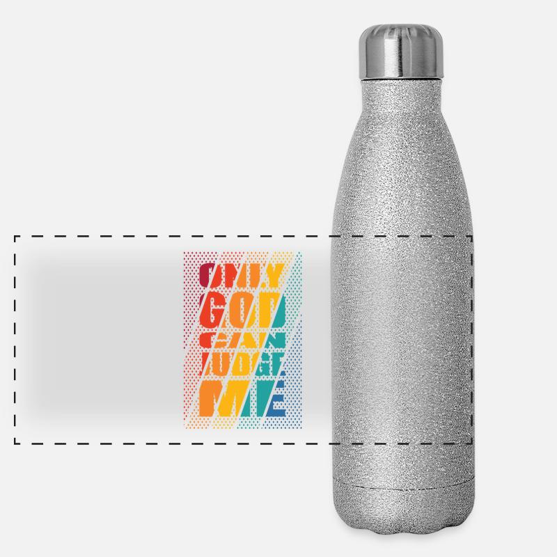 Graphique en demi-teinte néon diagonal Gourde isotherme panoramique pailletée 500 ml