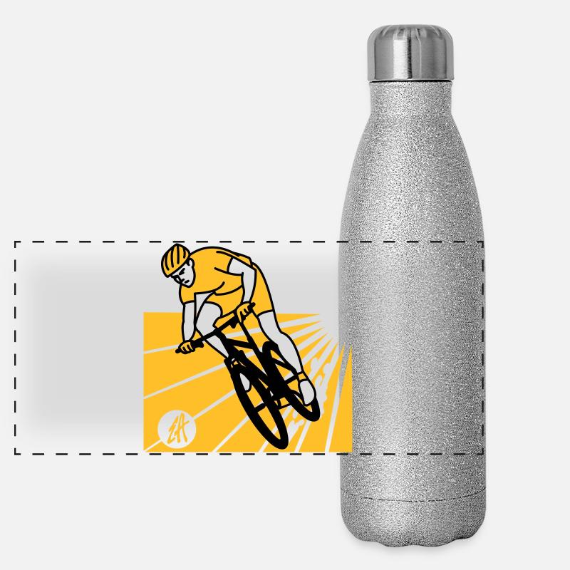 Mountainbike Panorama Glitzer Isolierflasche 500 ml