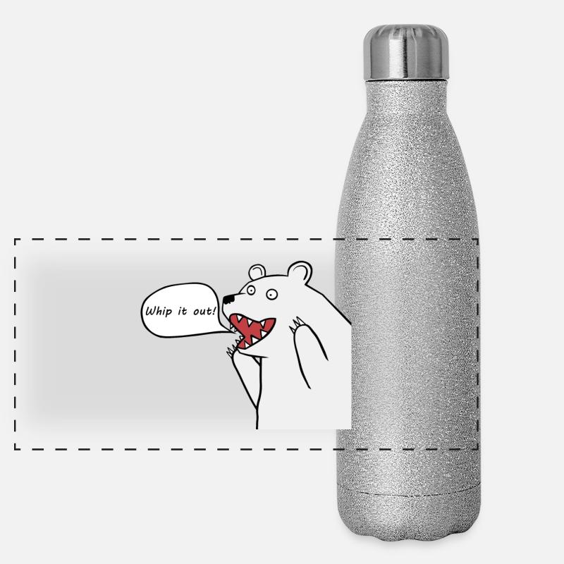 Sisco crie : Sortez ! Gourde isotherme panoramique pailletée 500 ml