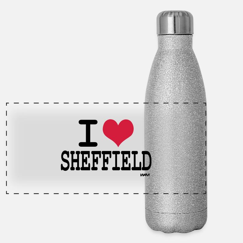 i love sheffield by wam Panoramic Glitter Thermal Bottle 500 ml