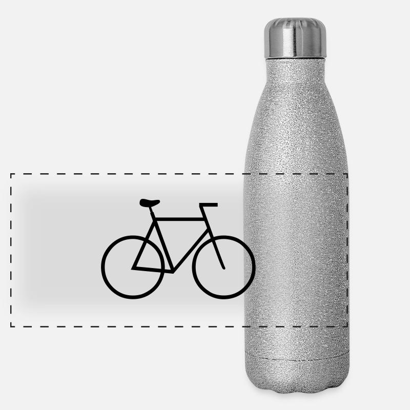 Fahrrad Panorama Glitzer Isolierflasche 500 ml