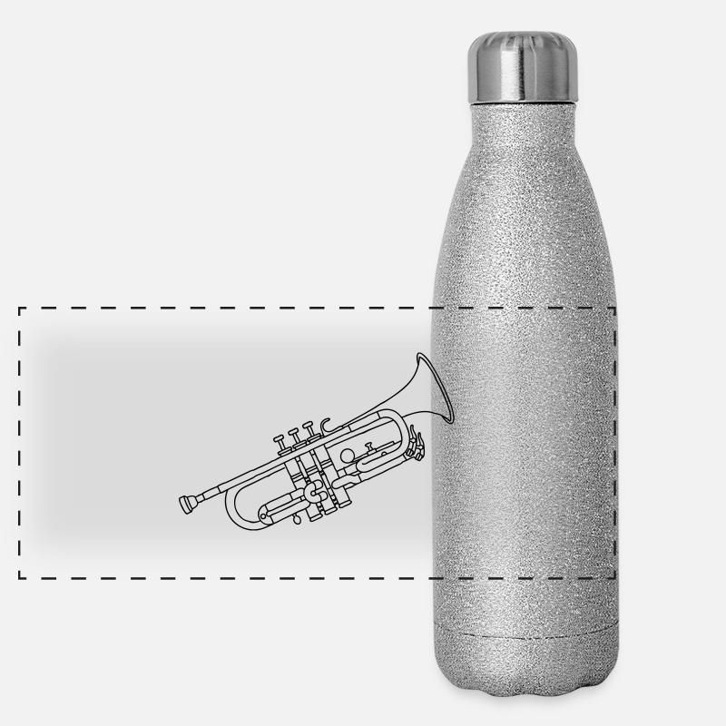 Trompete Blechblasinstrument Panorama Glitzer Isolierflasche 500 ml