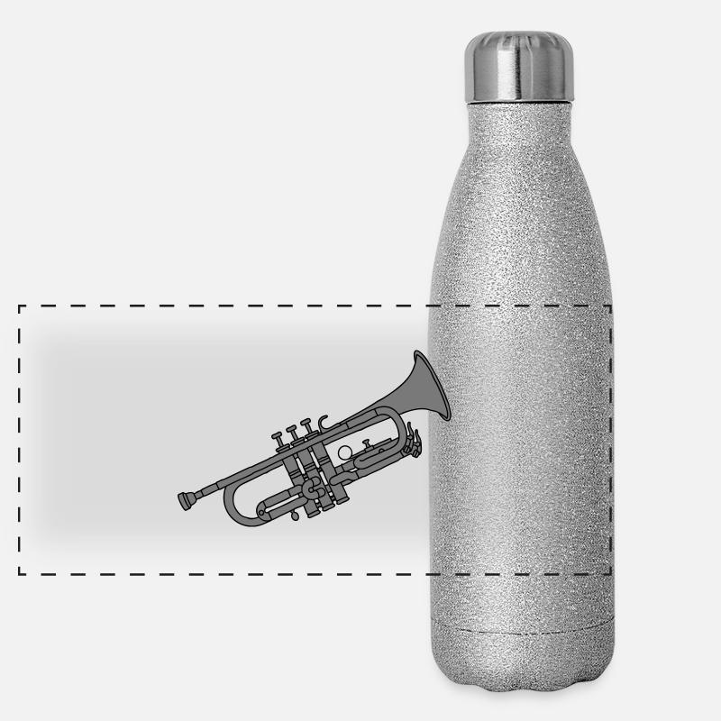Trompete 2 Panorama Glitzer Isolierflasche 500 ml