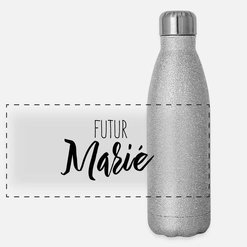 Futur Marié Gourde isotherme panoramique pailletée 500 ml