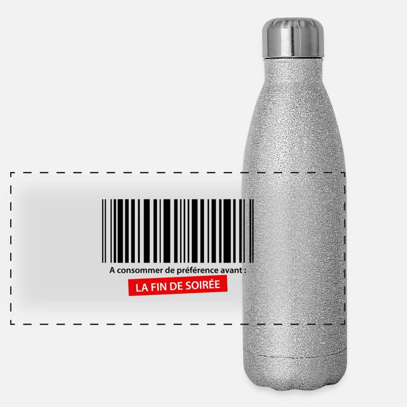 Fin de soirée Gourde isotherme panoramique pailletée 500 ml