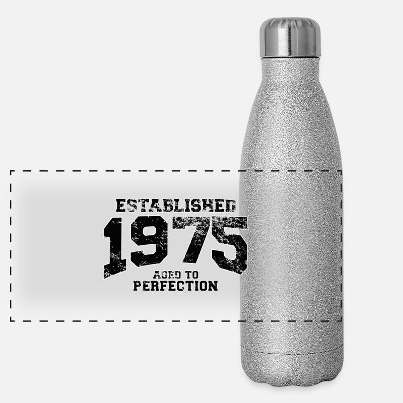 established 1975 - aged to perfection(fr) Gourde isotherme panoramique pailletée 500 ml
