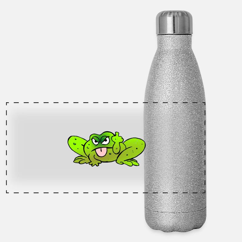 Toad pulls the tongue Panoramic Glitter Thermal Bottle 500 ml