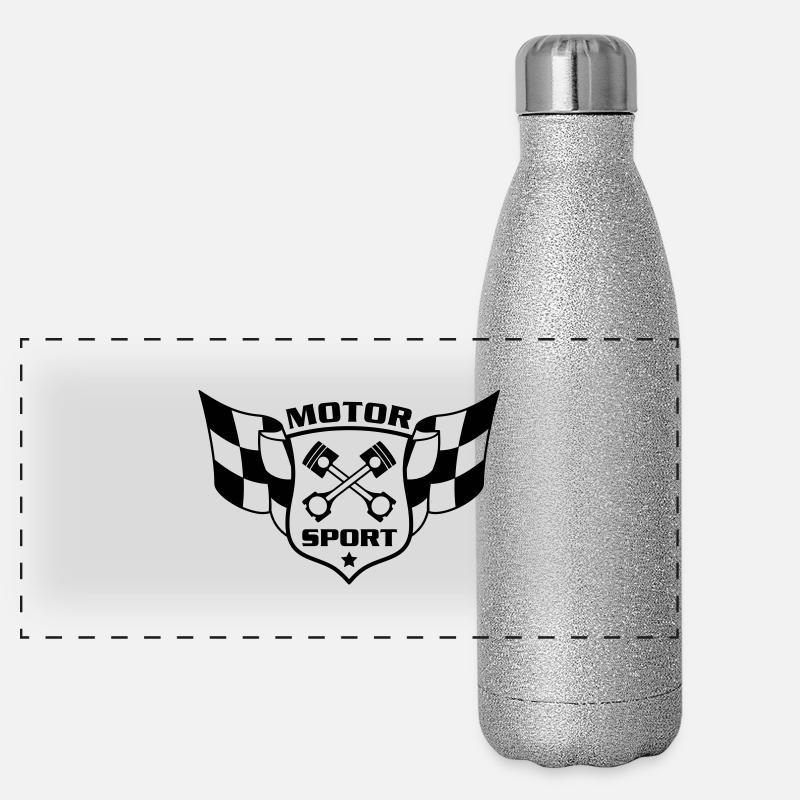 Motor Sport 1c Panorama Glitzer Isolierflasche 500 ml