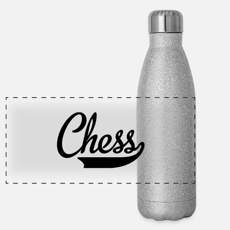 Schach Panorama Glitzer Isolierflasche 500 ml