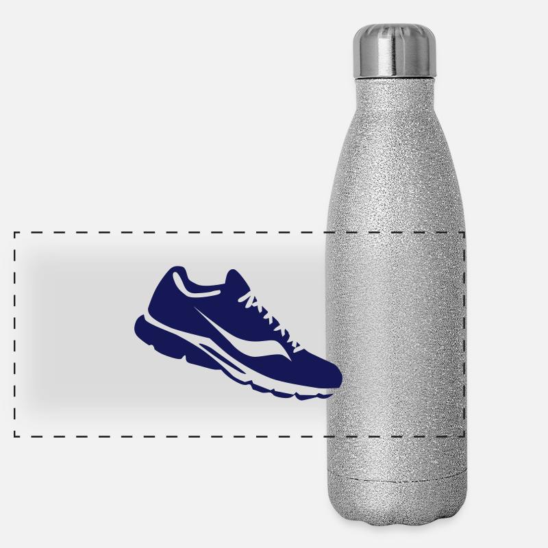 i love run sneaker schuh Panorama Glitzer Isolierflasche 500 ml