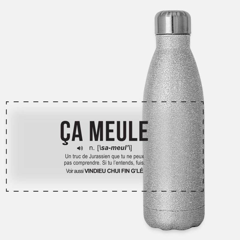 meule jurassien Gourde isotherme panoramique pailletée 500 ml