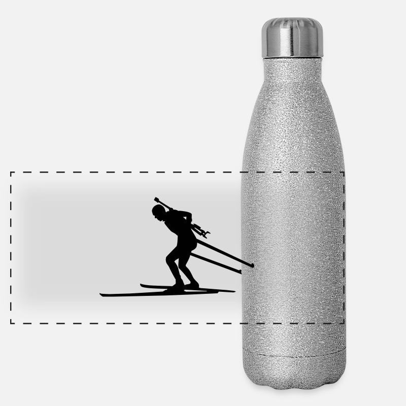 Biathlon Panorama Glitzer Isolierflasche 500 ml