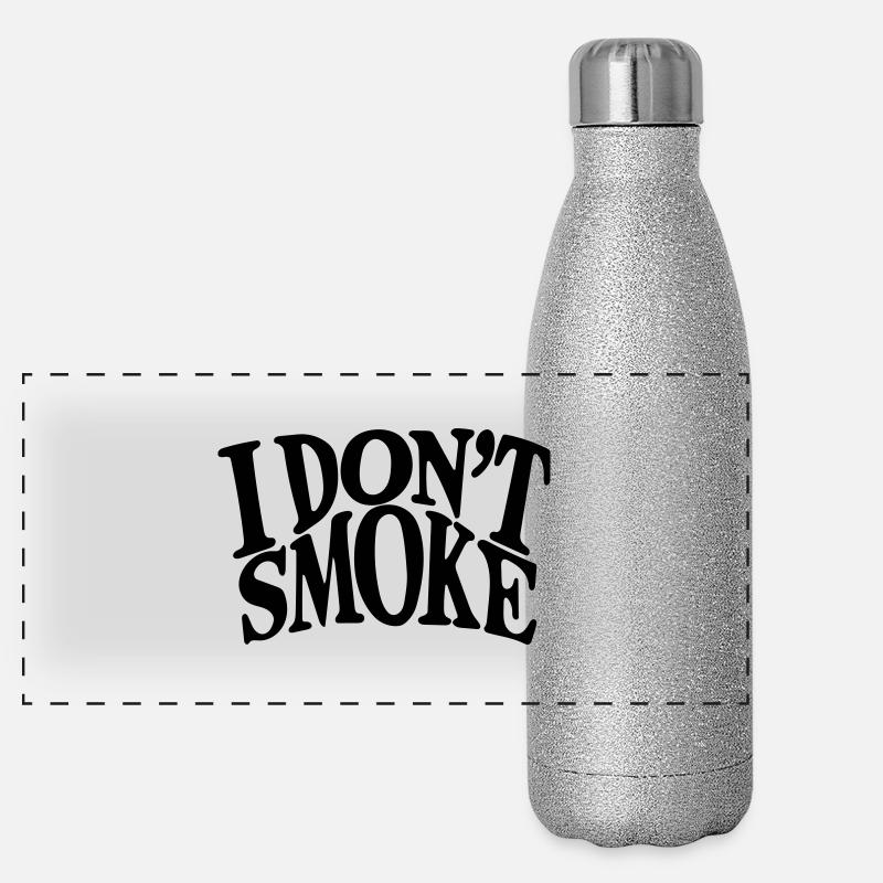 Ich rauche nicht. Panorama Glitzer Isolierflasche 500 ml