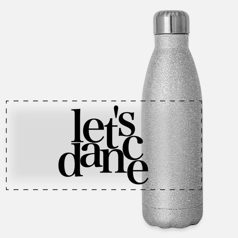 dansons - noir - danse Gourde isotherme panoramique pailletée 500 ml