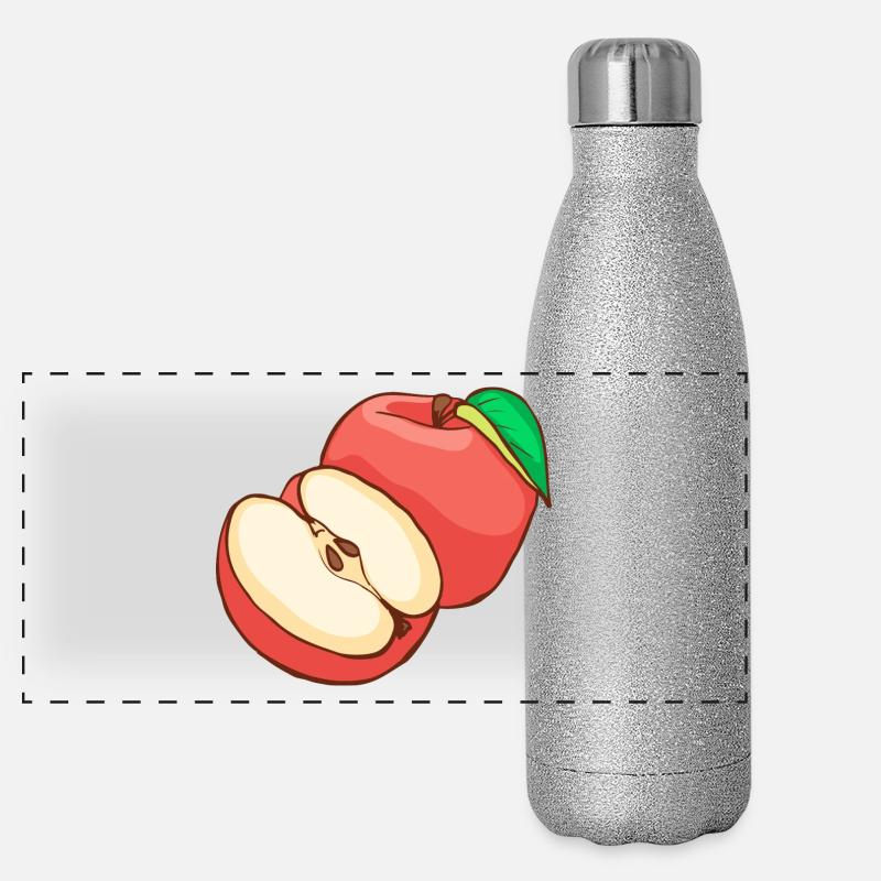 Red apple apples fruit fruit fruit fruit Panoramic Glitter Thermal Bottle 500 ml