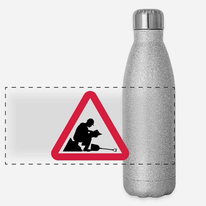 Attention: Lazy travailleur Gourde isotherme panoramique pailletée 500 ml