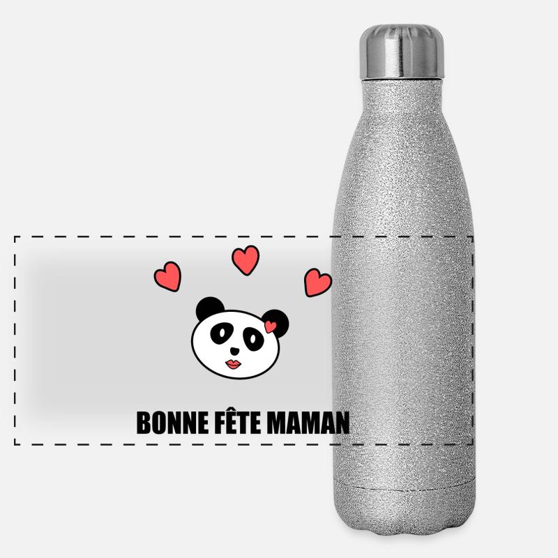 MUTTERTAG. SCHÖNEN MUTTERTAG. MAMA Panorama Glitzer Isolierflasche 500 ml