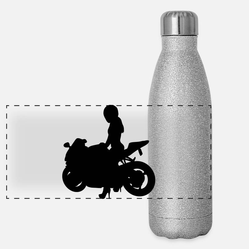 Motorcycle Gourde isotherme panoramique pailletée 500 ml