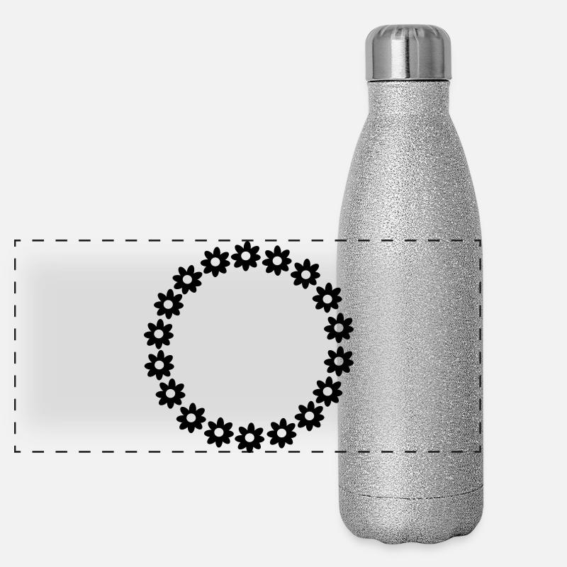 Une couronne de fleurs Gourde isotherme panoramique pailletée 500 ml